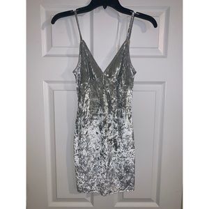 Joe & Elle Silver Velvet Dress